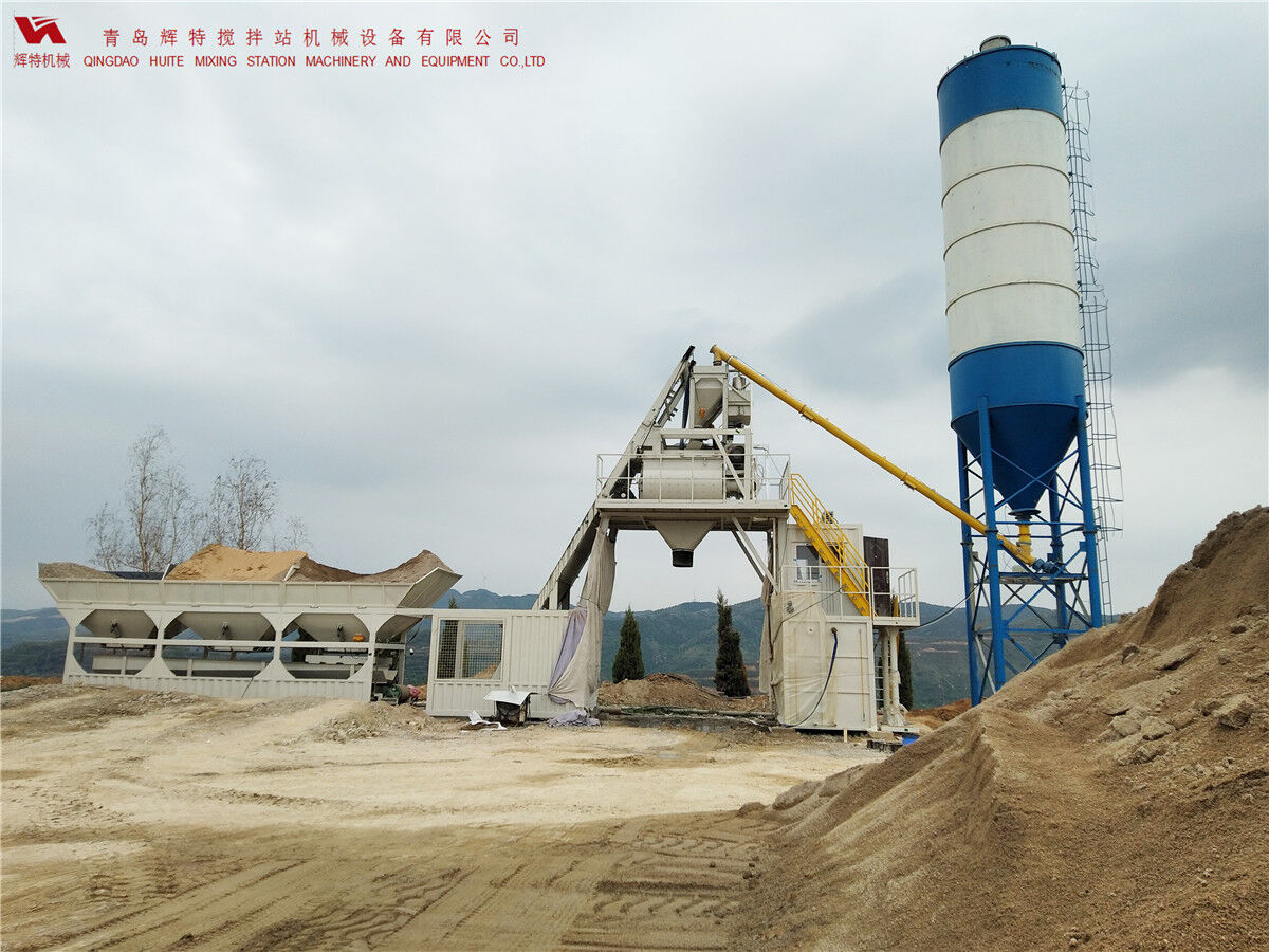 青島輝特機械 HZM75免基礎(chǔ)攪拌站模塊化設(shè)計，安裝快捷